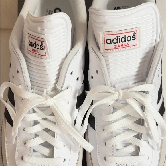 Adidas Samba Classic White Black Brown Sneakers - Picture 3 of 6